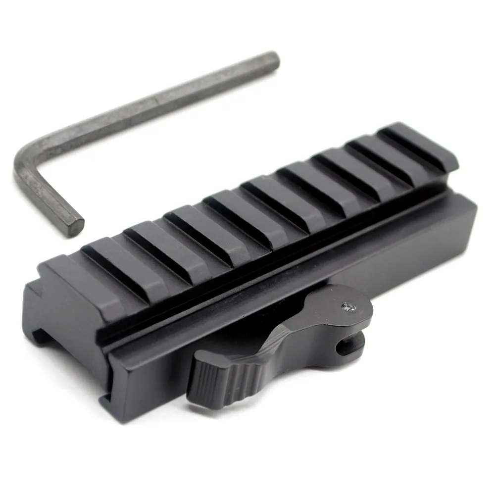 5/9 слотов 20 мм Picatinny/Weaver Rail Basic QD Quick Release Riser Scope Mount Adapter бесплатная