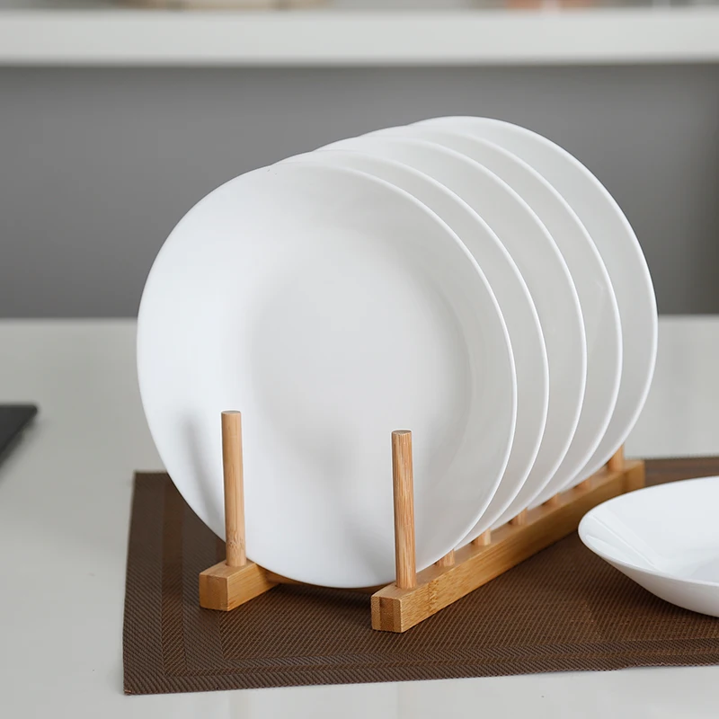 Белые опаловые стеклянные фарфоровые плоские тарелки обеденные блюда посуда