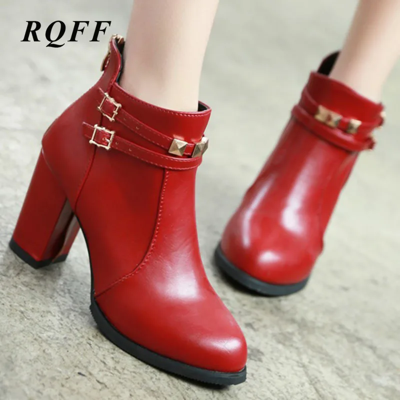 Женские ботинки размера плюс 33 46 новые модные ботильоны из искусственной кожи