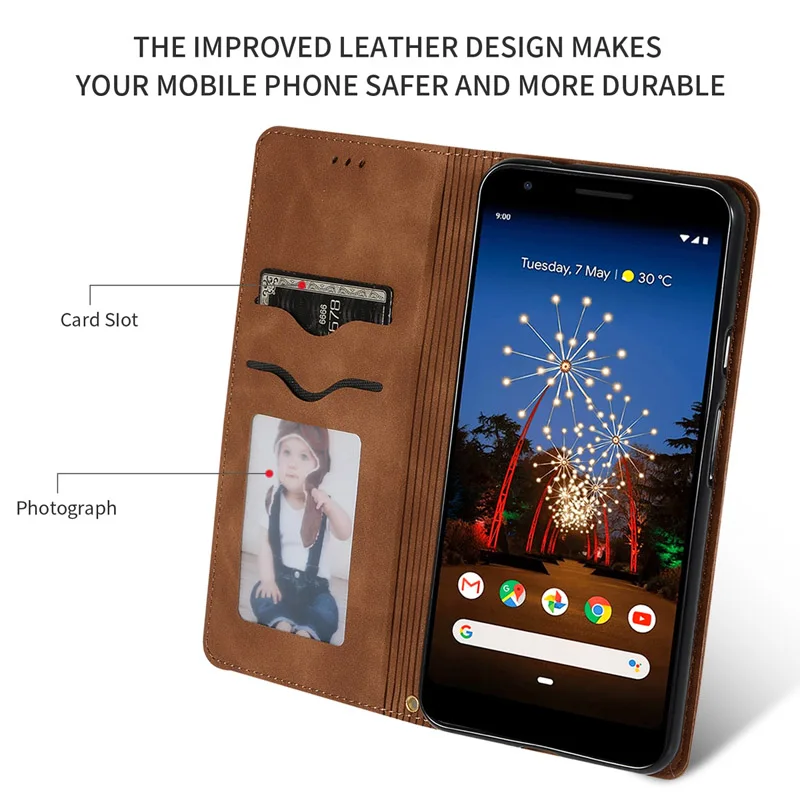 PU leather flip Phone Protection Case For Google Pixel 3 3XL With Card Holder wallet 3A 3AXL Cover |