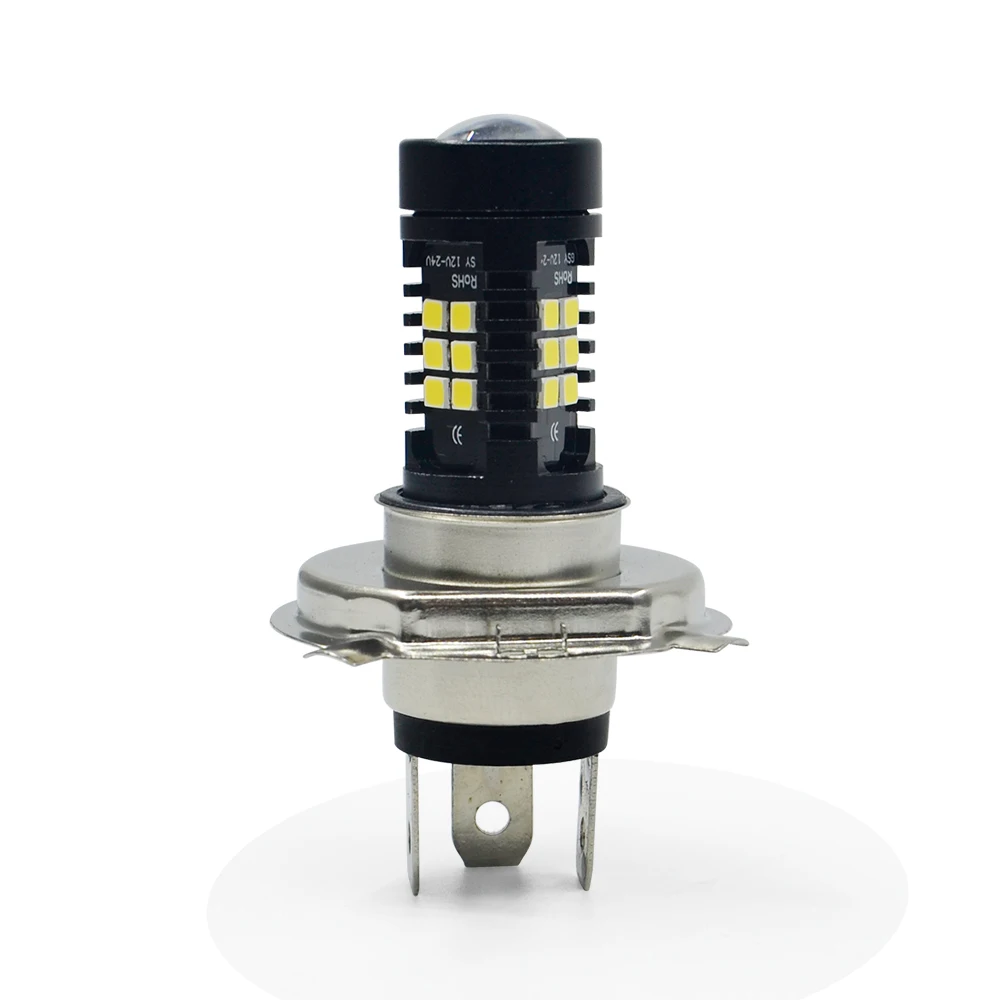2 шт. H4 H6 светодиодный фонарь мощный налобный лампы 12V 21SMD 2835 21 Вт яркий белый