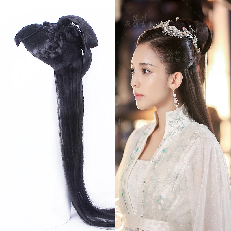 Парик из длинных волос для женщин старинный китайский меч выступлений на сцене