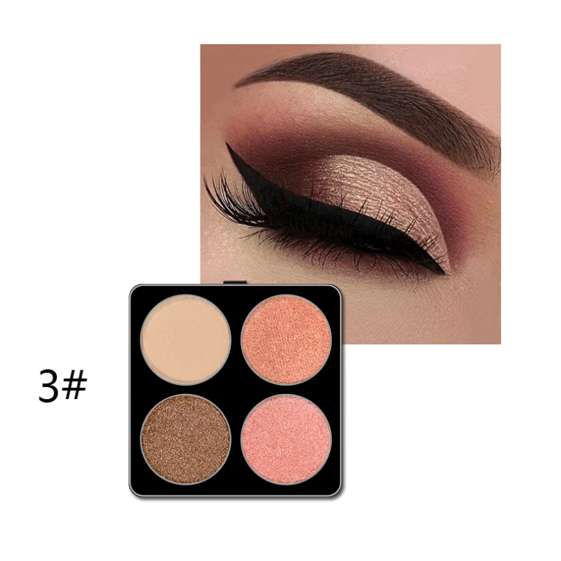 A3 Mini 4-Color Eyeshadow Palette Waterproof Not Blooming Eyeshadow DIY Replaceable Eyeshadow Box - Цвет: A3