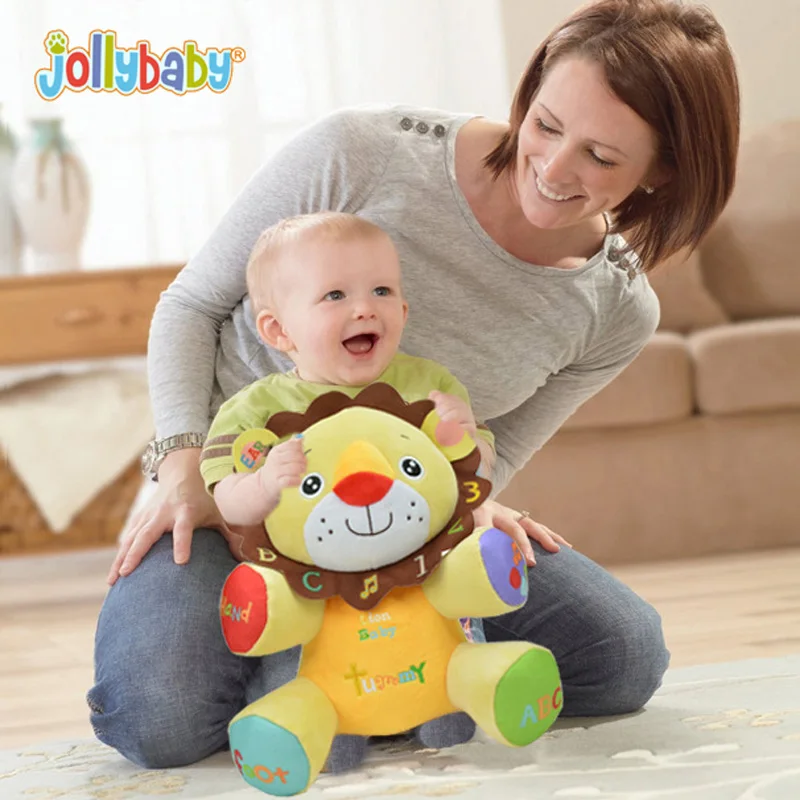 Jollybaby Английский Китайский Billingual обучения музыкальная плюшевая игрушка Детские