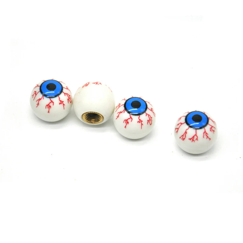 Новинка 4 шт. забавные пугающие глазки шарики для клапанов автомобильных шин