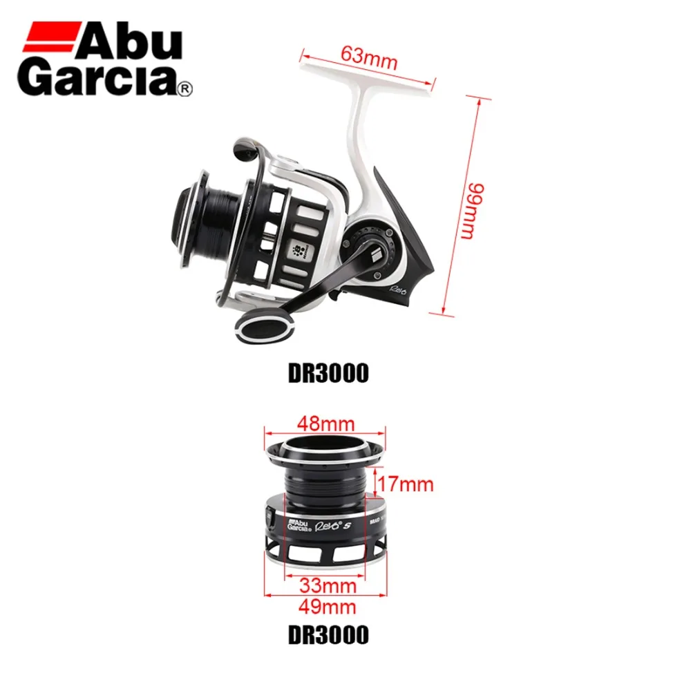 100% оригинальная Abu Garcia REVO S 3000 спиннинговая Рыболовная катушка 6 2: 1 7 + 1BB легкая IM C6