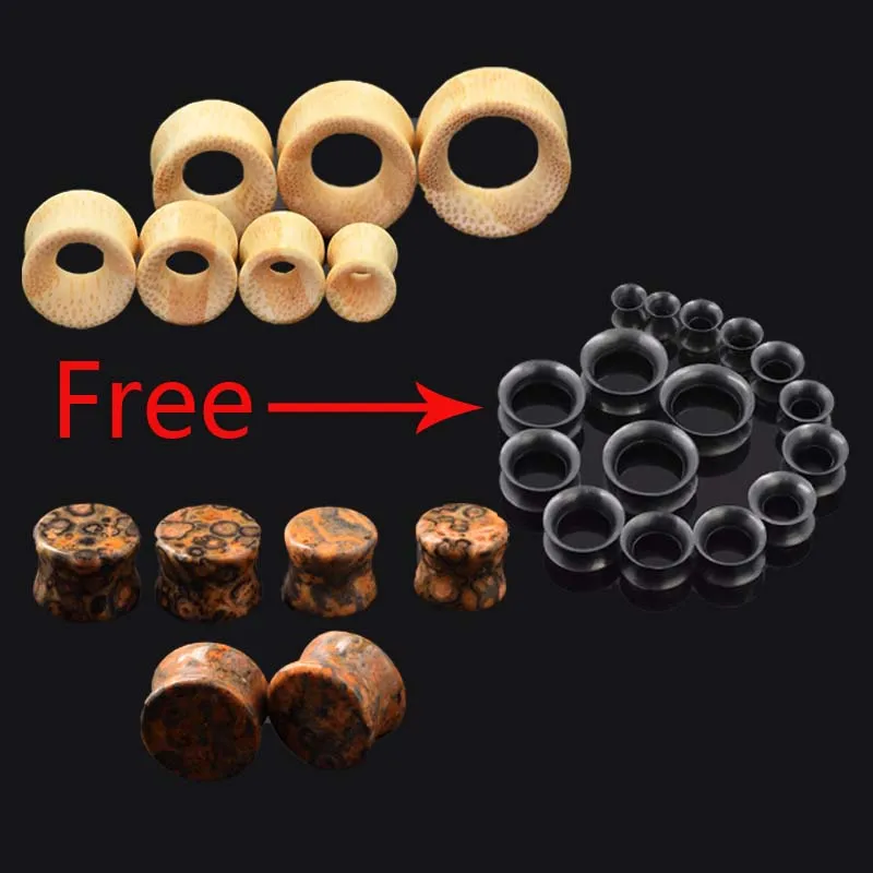 2 pairs Полые Тоннели Уха Носилки 1 пар Седло Ухо Расширители Шкуры Растяжения