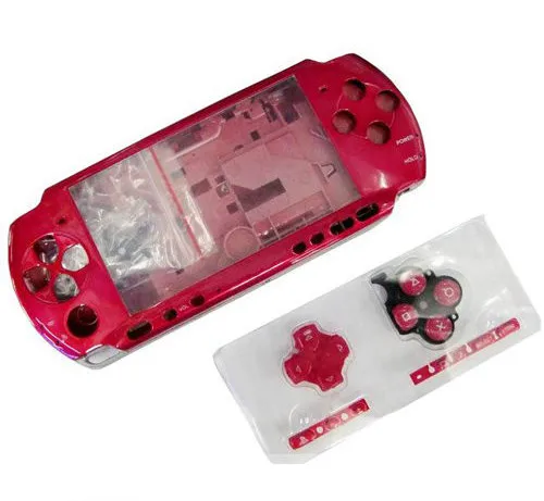 КРАСНЫЙ Полный Жилищно Чехол Кнопки Клавиатуры Набор для PSP3000 Замена |