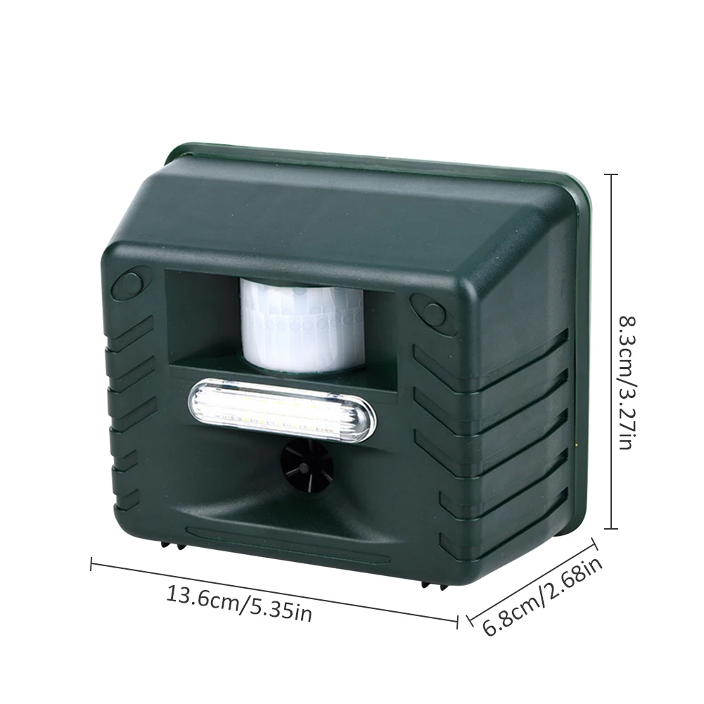 

Ultrasonic Animal Repeller Waterproof Birds Repellent Farm Garden Yard Animal Deterrent Against Dogs Foxes Skunks Rodent Mouse