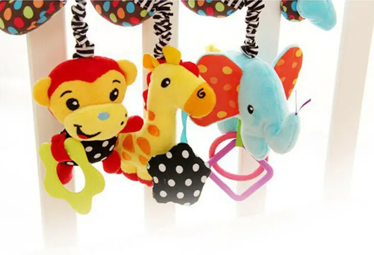 Toy Newborn Infant Developmental Crib Pram Animal Stuffed Doll Hanging Stroller Baby Boys Girls Spiral Toys | Игрушки и хобби