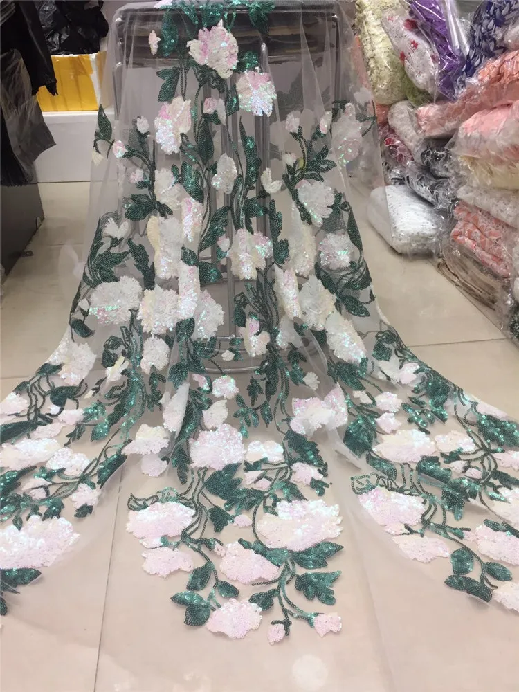 Высококачественная красная фототкань африканские нигерийские вышитые