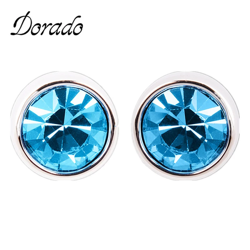 Женские серьги гвоздики с фианитом маленькие медные в ретро стиле для девушек и