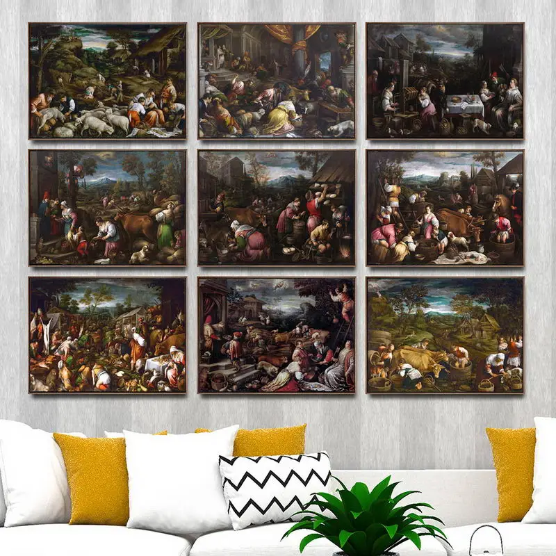 Декор для дома художественные настенные картины гостиной искусственные Италия