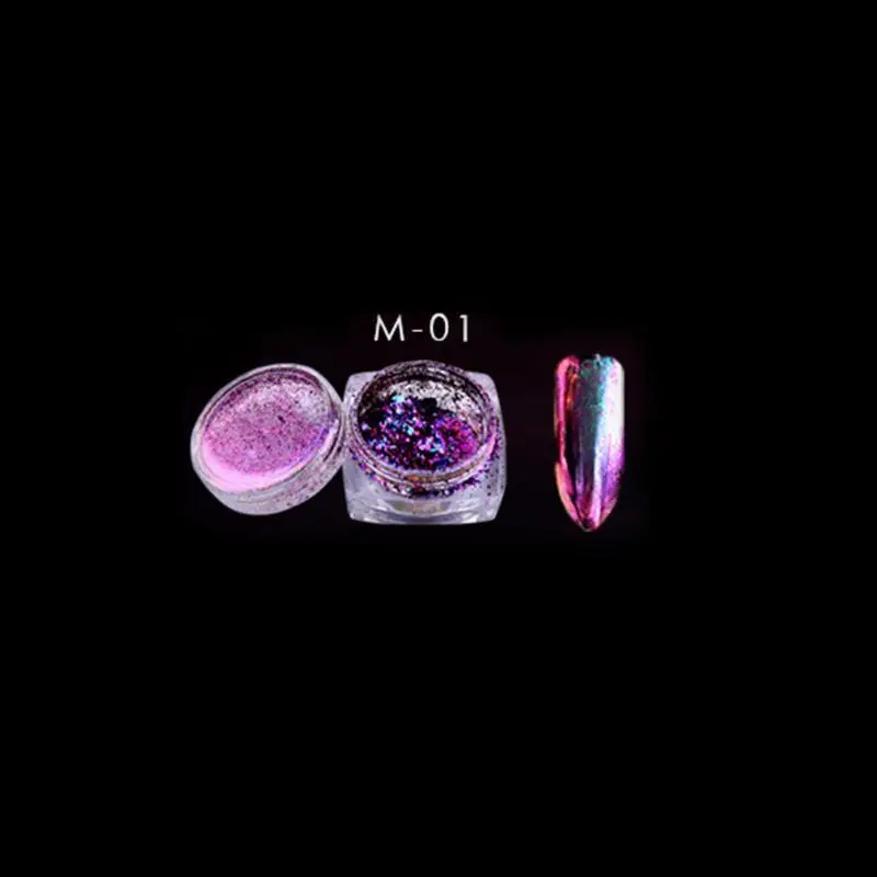 6 цветов Дизайн ногтей глиттер Косметическая пудра Dust для UV GEL акриловая