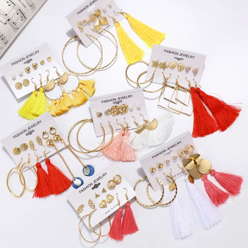 Женские серьги с искусственным жемчугом капельки кристаллами в стиле бохо