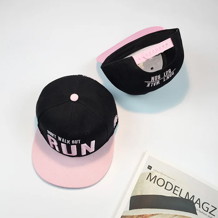[Illfly] 9 стилей Хлопок Snapback Basebll Кепка Snapback Кепка s для женщин и мужчин брендовая кепка хип-хоп кепка - Цвет: Pink RUN CAPS