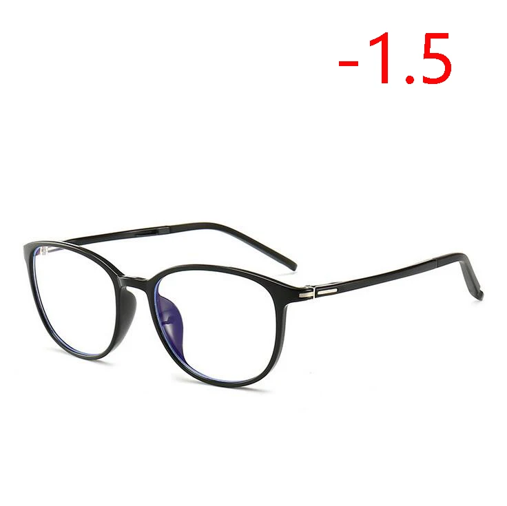 Myopia 150 1,56 асферические линзы овальные очки для близорукости с градусом Ретро ультра-светильник TR90 студенческие очки для близорукости 0~-4,0 - Цвет оправы: Myopia 150