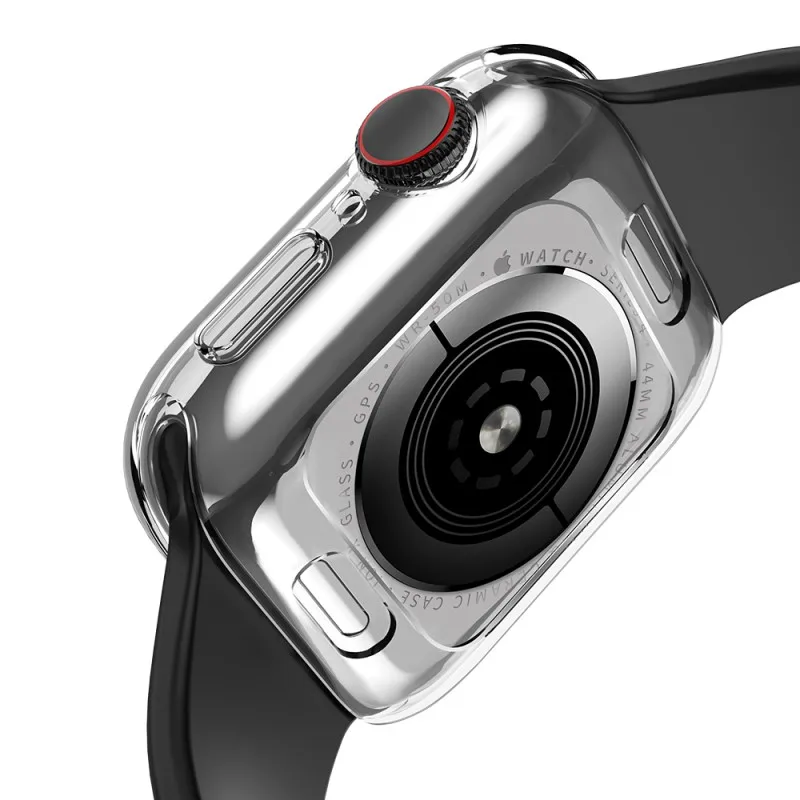 Прозрачный мягкий ТПУ чехол для Apple Watch 44 мм 40 мм корпус iWatch серии 4 прозрачный силиконовый чехол