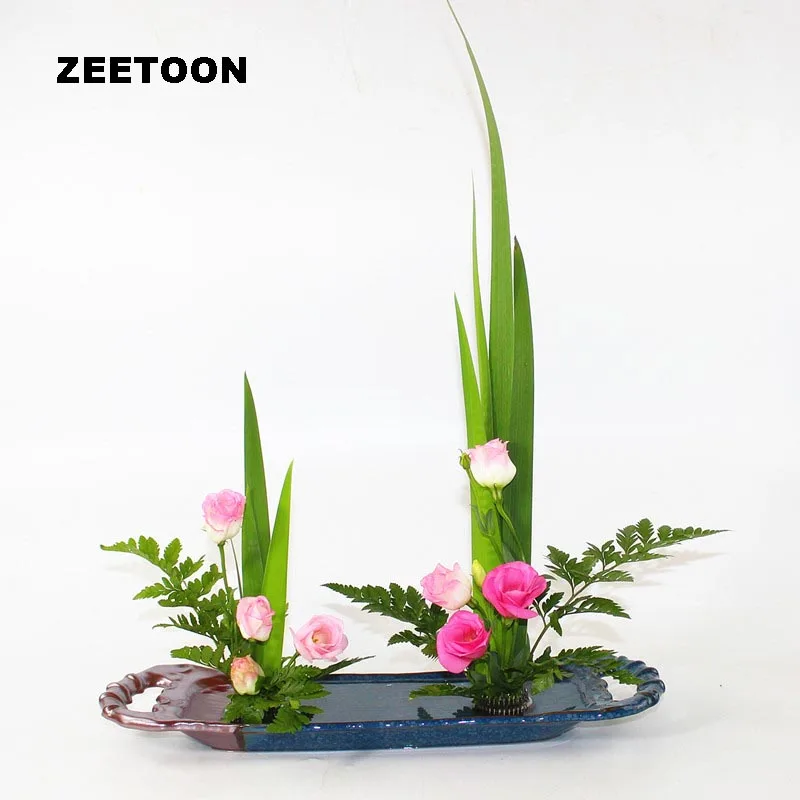 

Flowers Arrangement Containers Ikebana Flowerpot Vases Flower Pot Coarse Pottery Fruit tea tray Dessert plate Vintage Home Decor