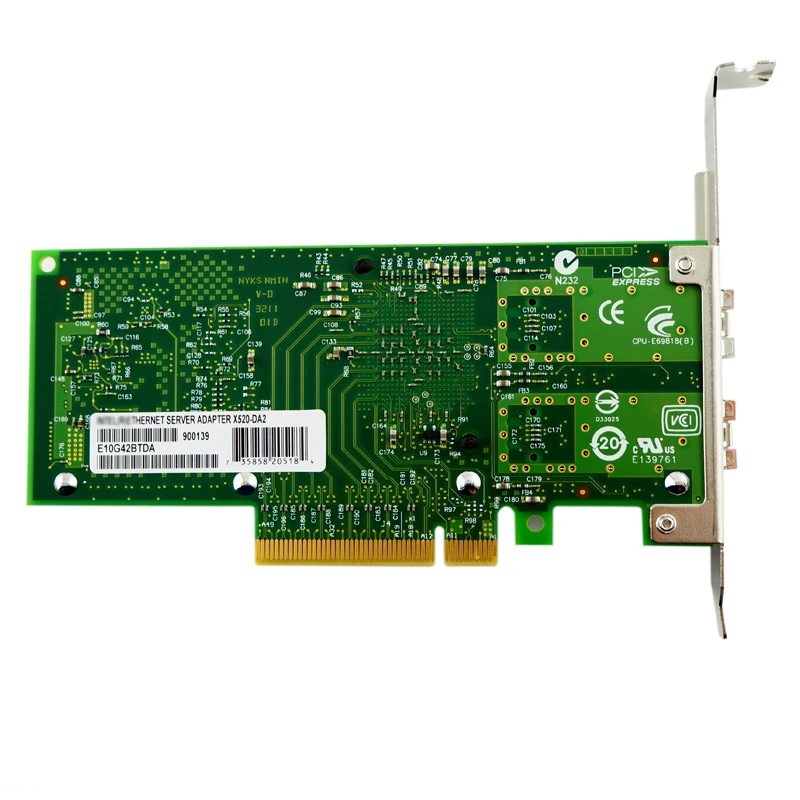 Для 82599ES 10G Dual Port PCIe Ethernet серверный адаптер X520-DA2 E10G42BTDA Бесплатная доставка |