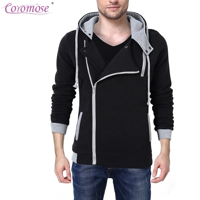 У хороший мужская куртка с модным принтом для мужчин повседневная капюшоном Slim Fit