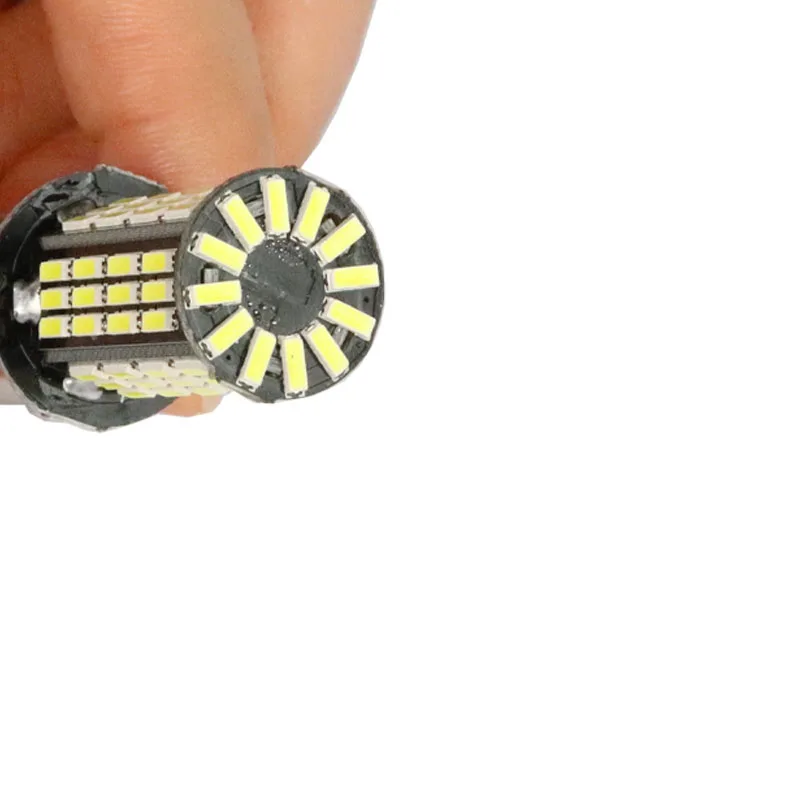 Автомобильные светодиодные лампы S25 P21W 1156 BA15S 72 SMD 4014 1157 BAY15D сигнал поворота