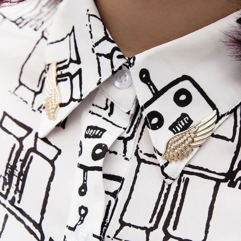 Распродажа 1 пара женские модные ангельские крылья брошь на воротник готические