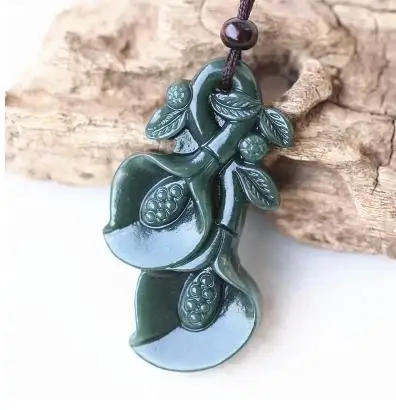 Доставка и резной нефрит (нефрит) цветущие нефритовые подвески Нефритовая