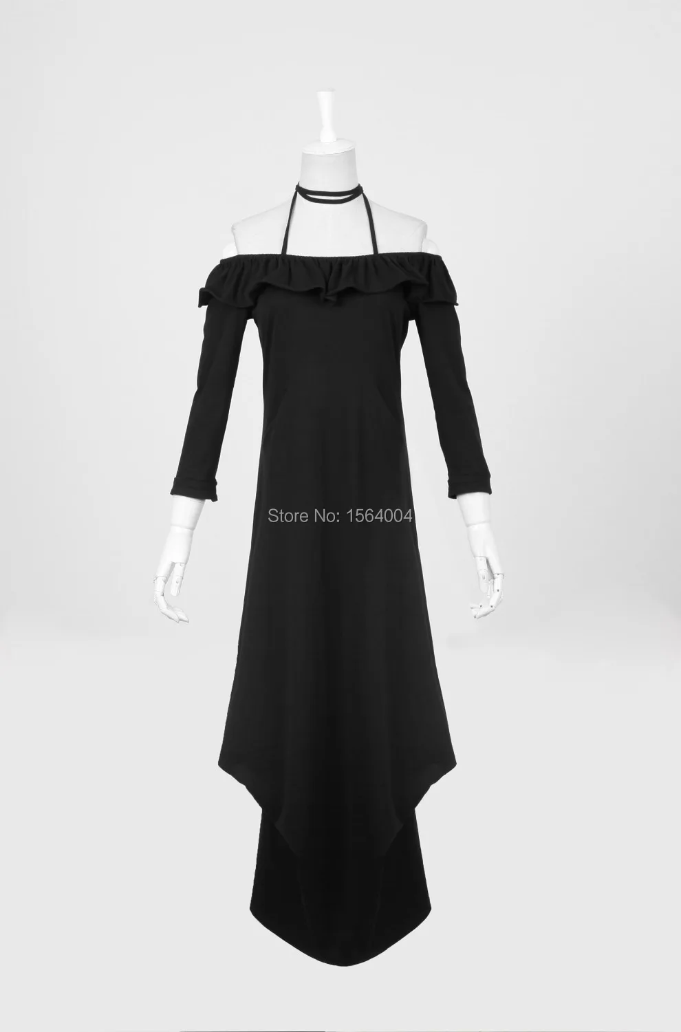 Длинное платье в стиле панк готика Кара монашка женское модное макси одежда для