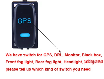 gps DRL противотуманный светильник монитор фар автомобиля датчик парковки кнопка переключения синий желтый белый красный для Mitsubishi Lancer ASX Outlander - Цвет: Blue backlight