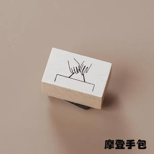 Винтажные канцелярские принадлежности гаджет жест DIY деревянные резиновые штампы для скрапбукинга канцелярские Скрапбукинг штамп Стандартный YZ003 - Цвет: 7