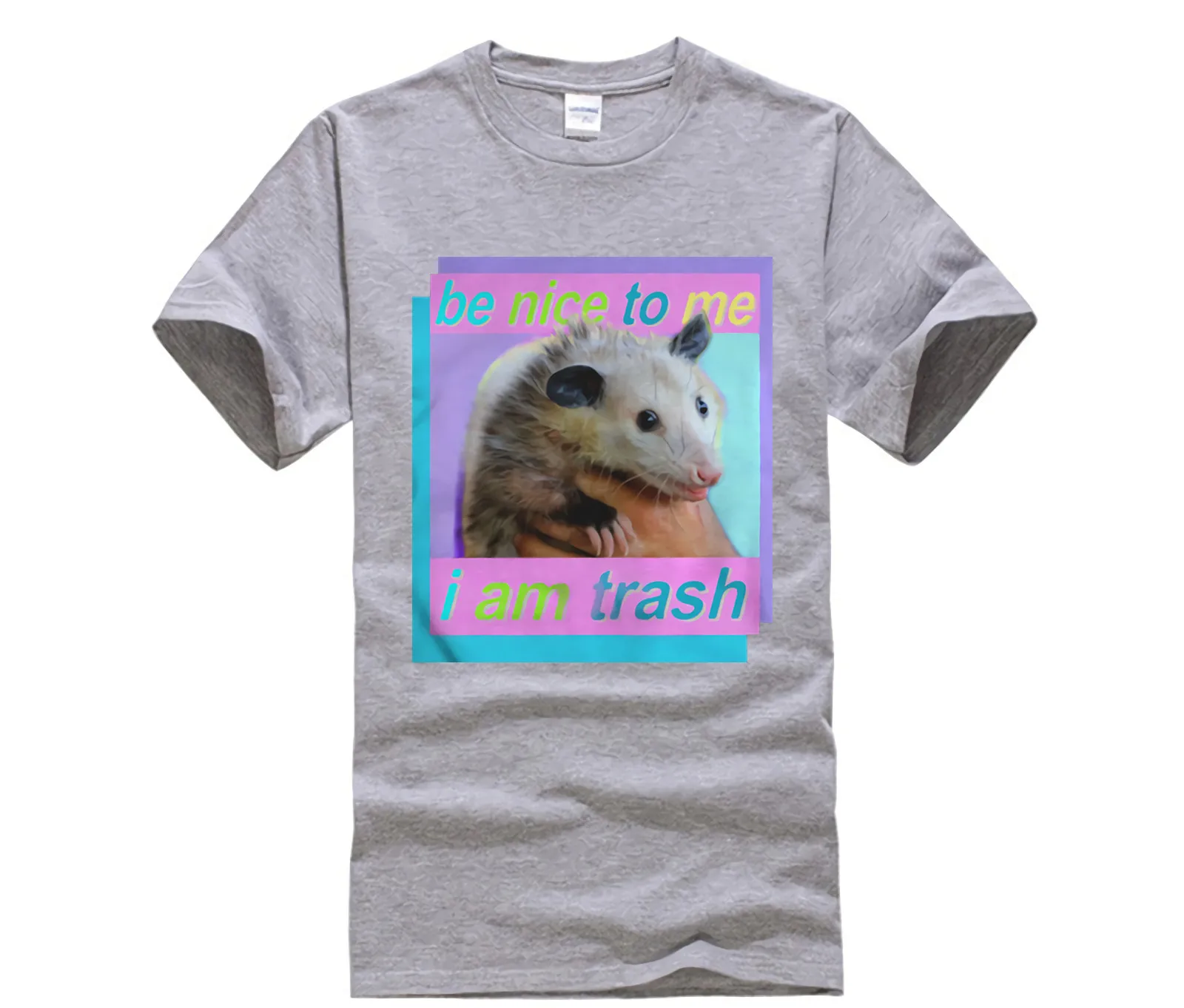 light grey Opossum будьте добры ко мне я мусорная рубашка - Цвет: light grey