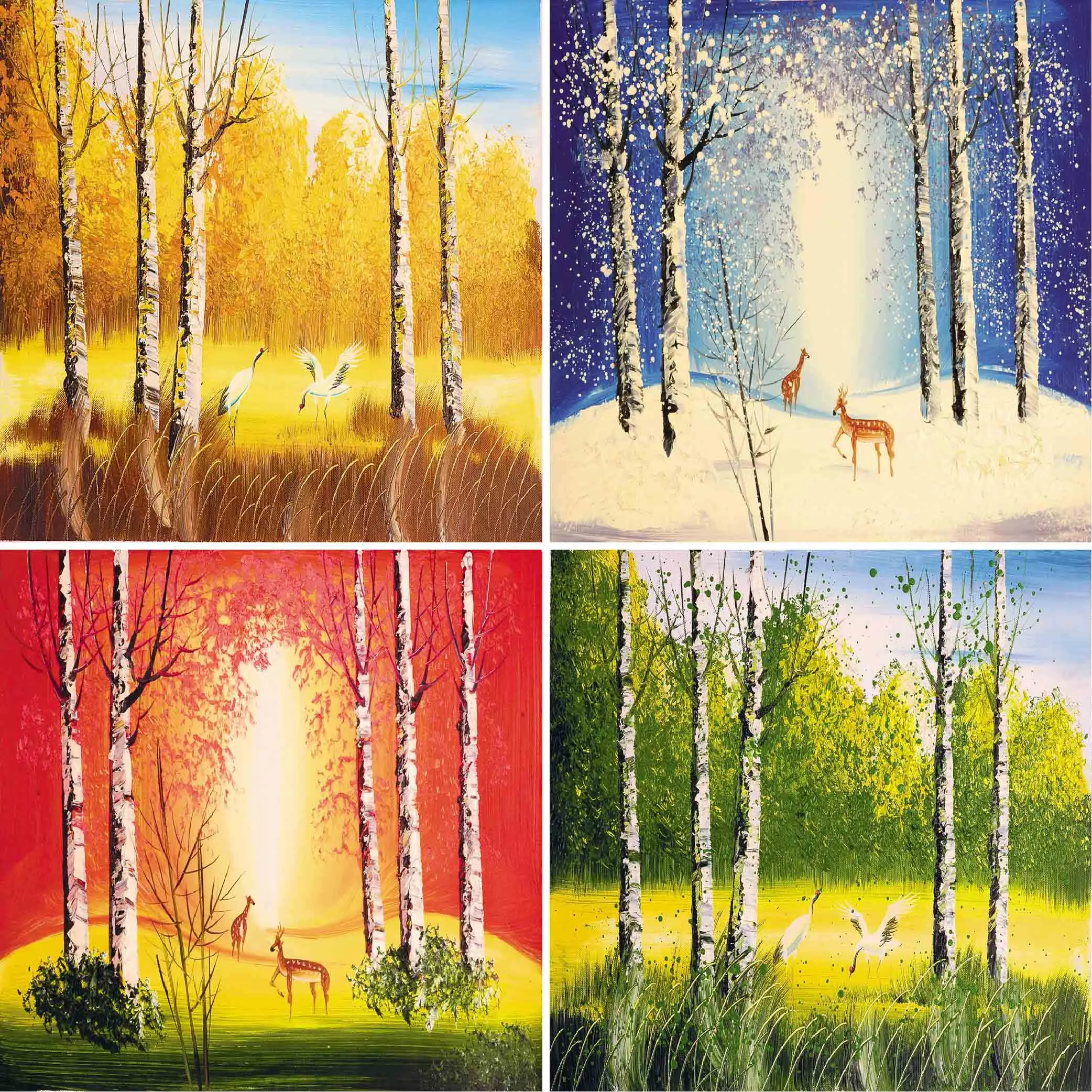 XINCHAO Colorful 5D Full Square Embroidery Diamond Drawing Scenic Animal Painting Cross Stitch Home Decoration Crafts | Дом и сад