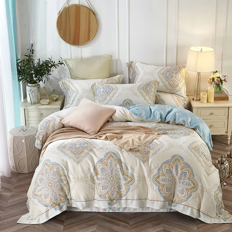 Цветок постельное белье класса Люкс дворец набор пододеяльников для пуховых