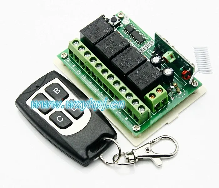 Переключатель дистанционного управления 12 В постоянного тока 4 канала 10 А