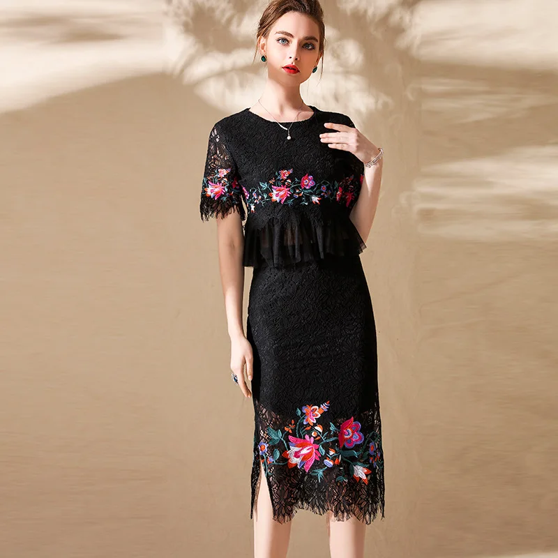 Новинка 2018 женское летнее высококачественное кружевное Сетчатое лоскутное