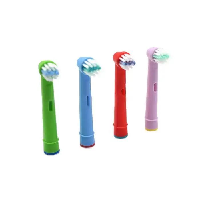 4 шт./компл. Детская электрическая зубная щетка сменные Круглые головки мягкая