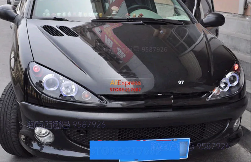 Для Peugeot 206 фар 2004 2008 V1 Ангел безопасные для зрения лампы|eyes angel|peugeot headlightsangel eyes |