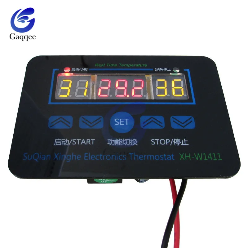 XH-1411 W1411 DC 12V AC 110 V-220 V дисплей цифровой контроль температуры Лер Многофункциональный термостат контроль температуры переключатель