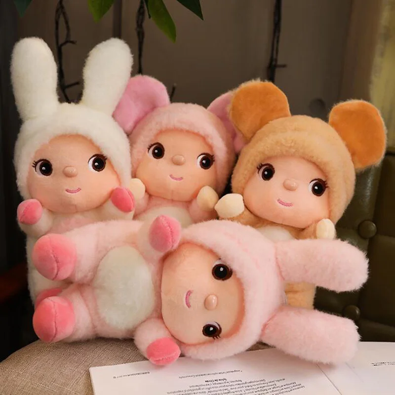 Платье с изображением кролика из мультфильма мягкого плюша мышки кукла для