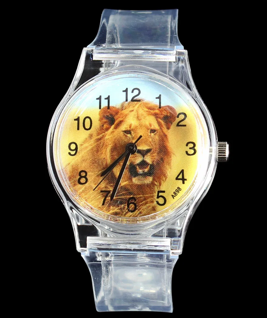 Dolphin/ Cat/ African Lion/ Tiger/ Penguin/ Giraffe/ Snake/ Rooster/ Monkey/ Polar Bear/ Panda Sport Quartz Wrist Watch