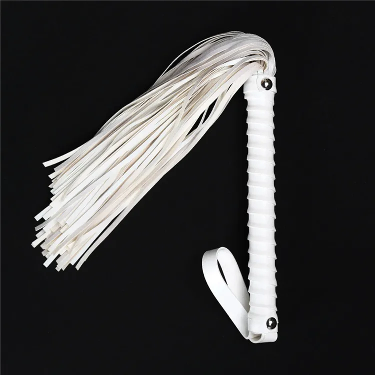 Черные и белые секс-аксессуары для пар кожаная плетка БДСМ фетиш Flogger пытка
