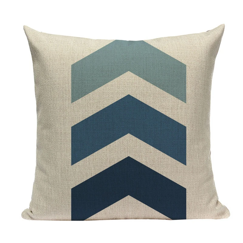 Льняная наволочка в скандинавском стиле Геометрическая подушка для дома