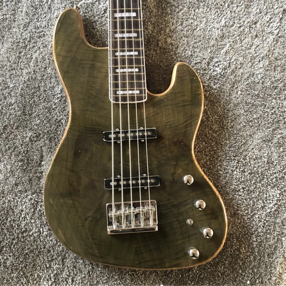 Kaiyun фабрика custom shop 5 струнная бас гитара TBK липа тело палисандр палец на заказ
