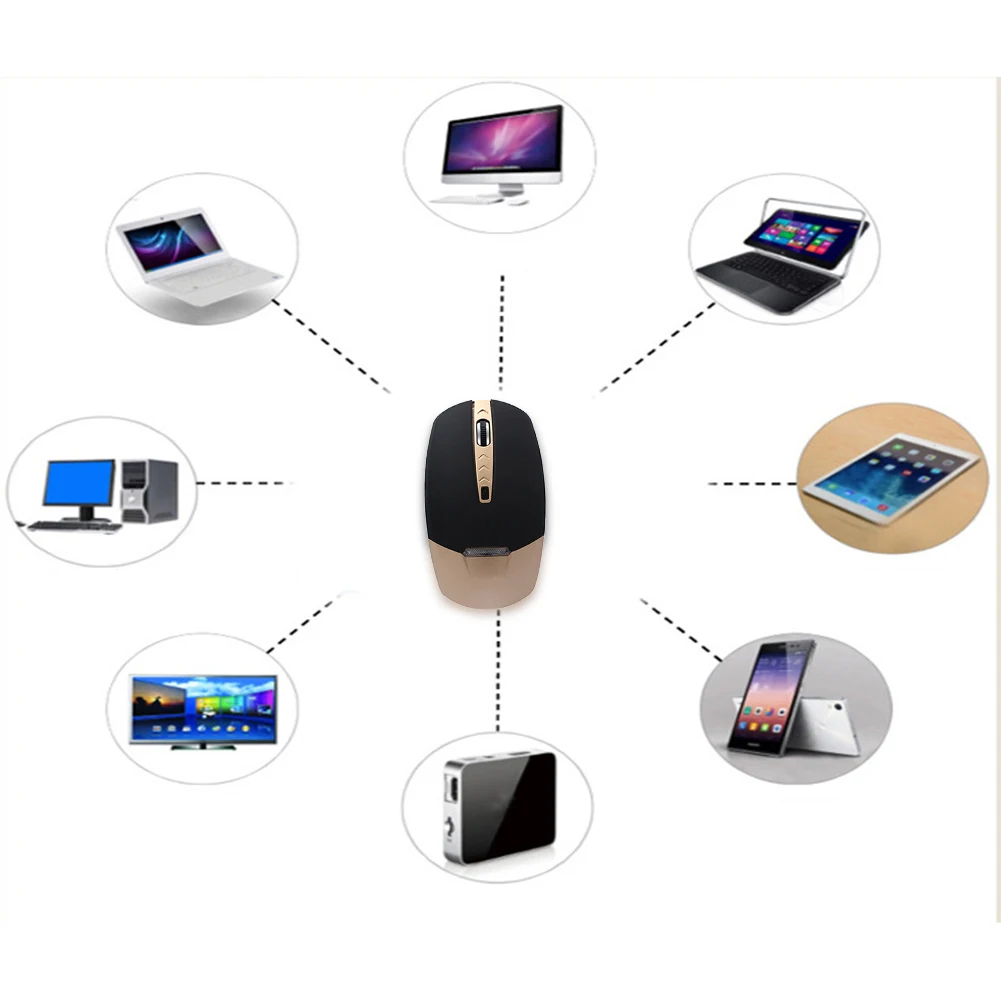 Bluetooth 4,0+ 3,0 Беспроводной Мышь Смарт курсора Управление 3 Точек на дюйм Выбор: 1600/1200/800 Мышь без Батарея для ПК, ноутбука, настольного компьютера