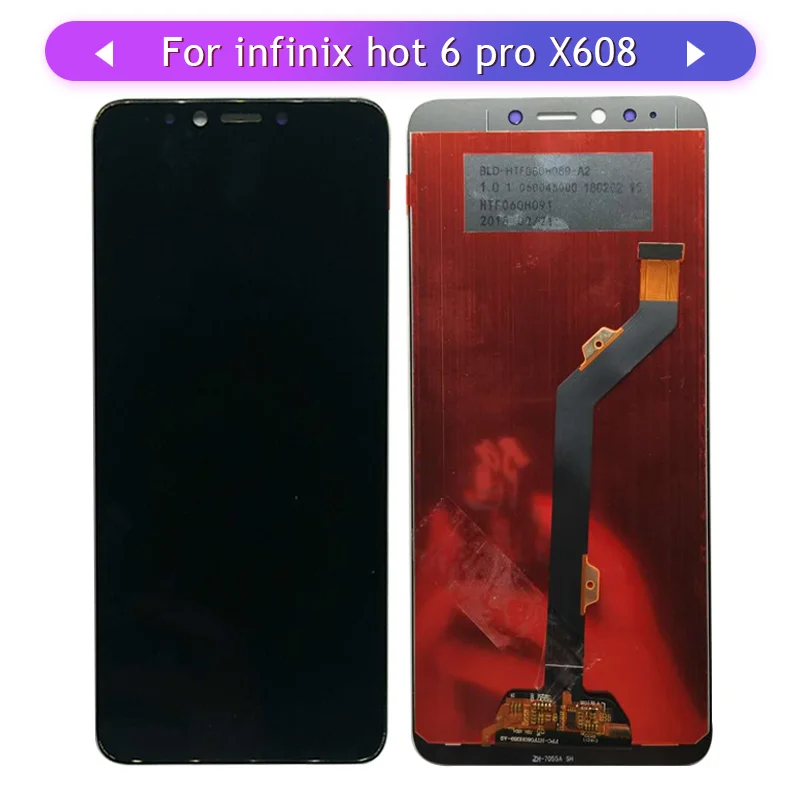 Для Infinix Hot 6 Pro X608 сенсорный экран ЖК дисплей в сборе стеклянная панель дигитайзер