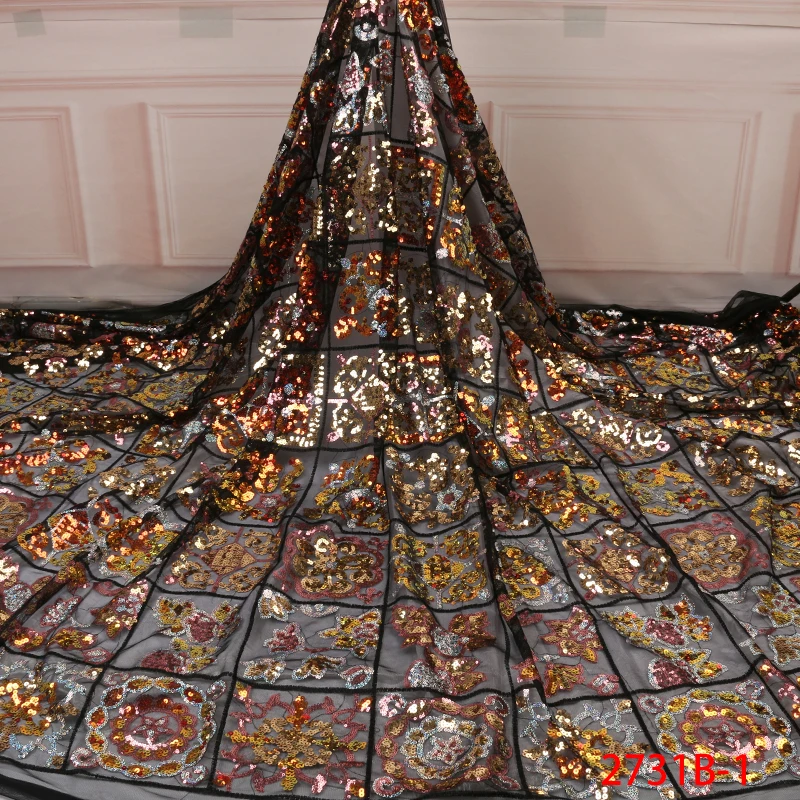 

Luxury Sequins Lace Fabrics African French Tulle Mesh Lace for Wedding Party Dresses High Quality Nigerian Net Lace APW2731B