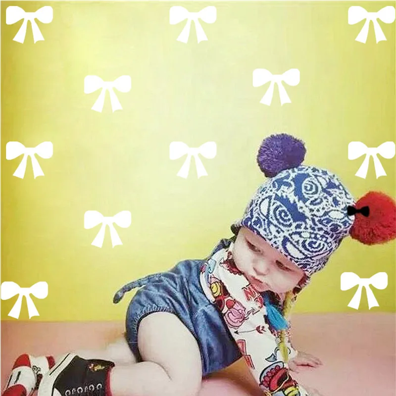 Декоративные наклейки с бантом для детской комнаты настенные детского сада дома
