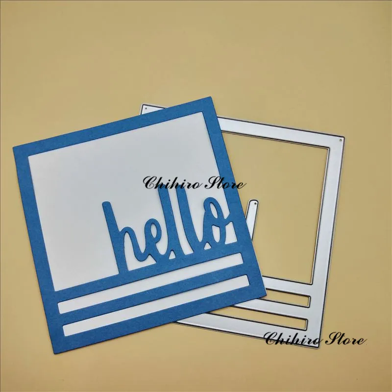 Металлические Вырубные штампы hello word Скрапбукинг для изготовления открыток
