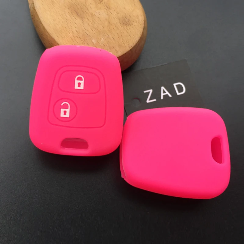 ZAD 2 кнопки силиконовый чехол для автомобильного ключа Citroen C1 C2 C3 Pluriel C4 C5 C8 Xsara Picasso